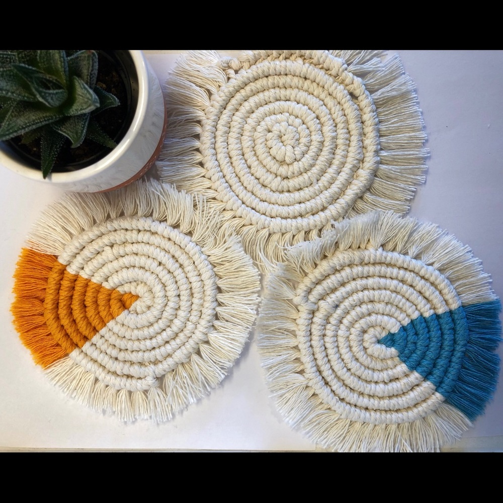 Macrame coasters